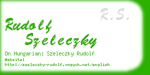 rudolf szeleczky business card